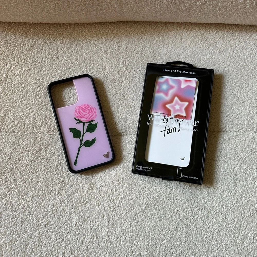 iPhone 14 Pro Max Case - Pink Rose Design